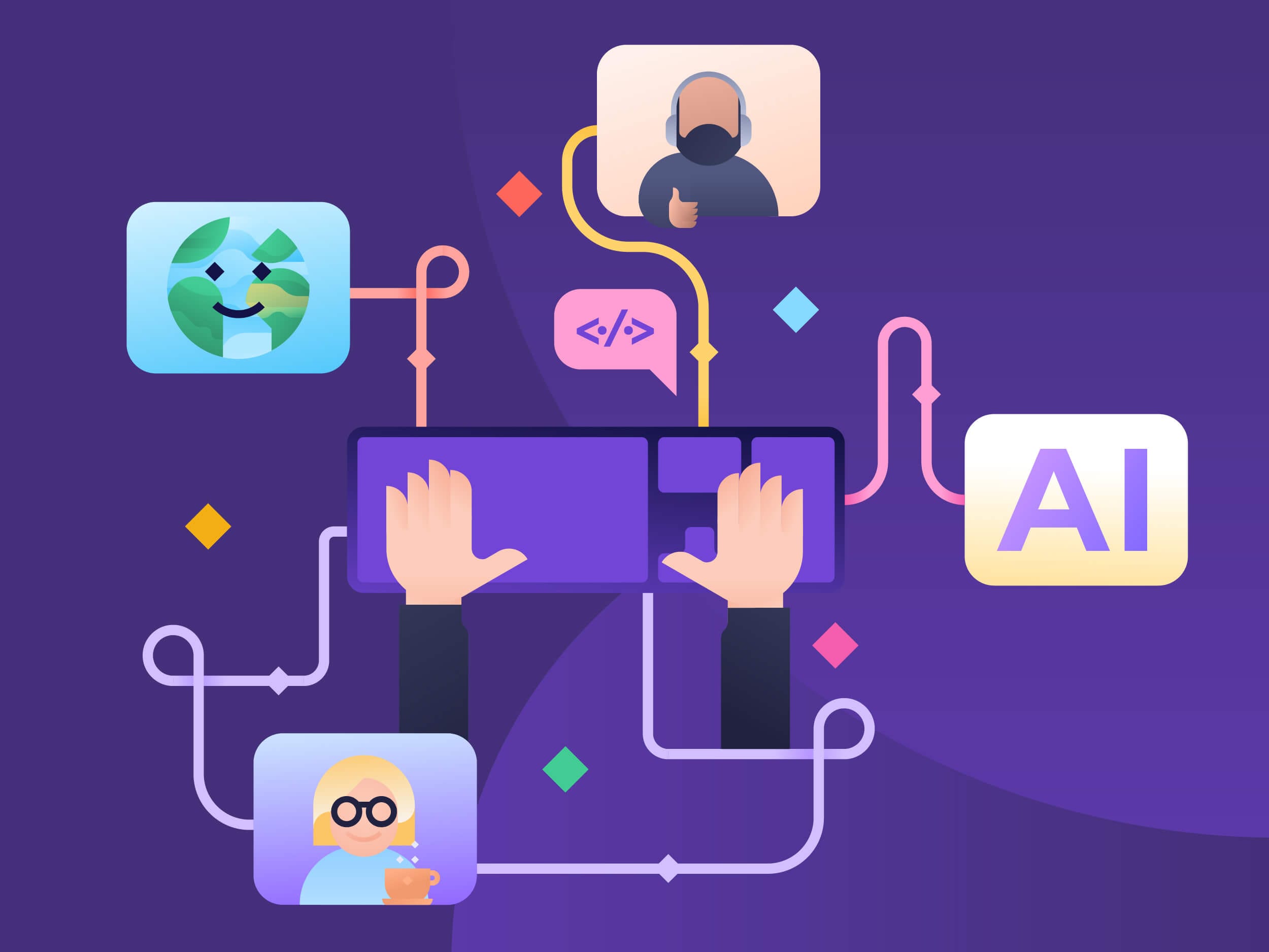 herramientas de inteligencia artificial - ilustración conceptual