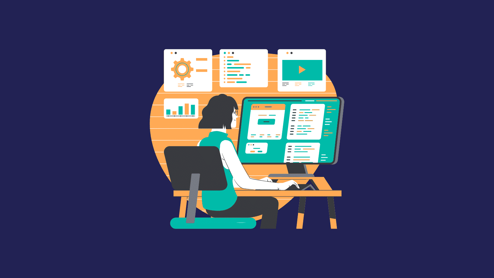 herramientas de IA para la productividad - ilustración conceptual