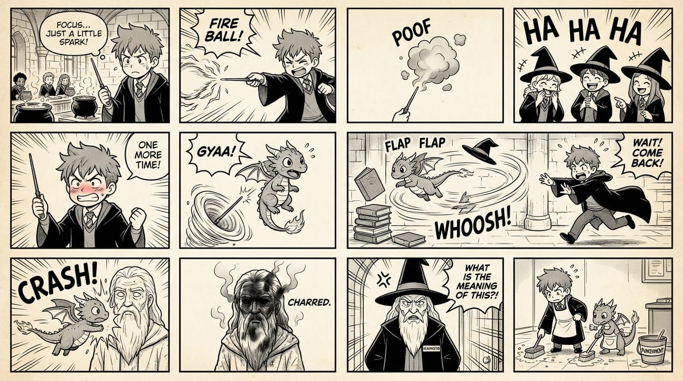 automatización de la composición tipográfica de manga con IA - ilustración conceptual