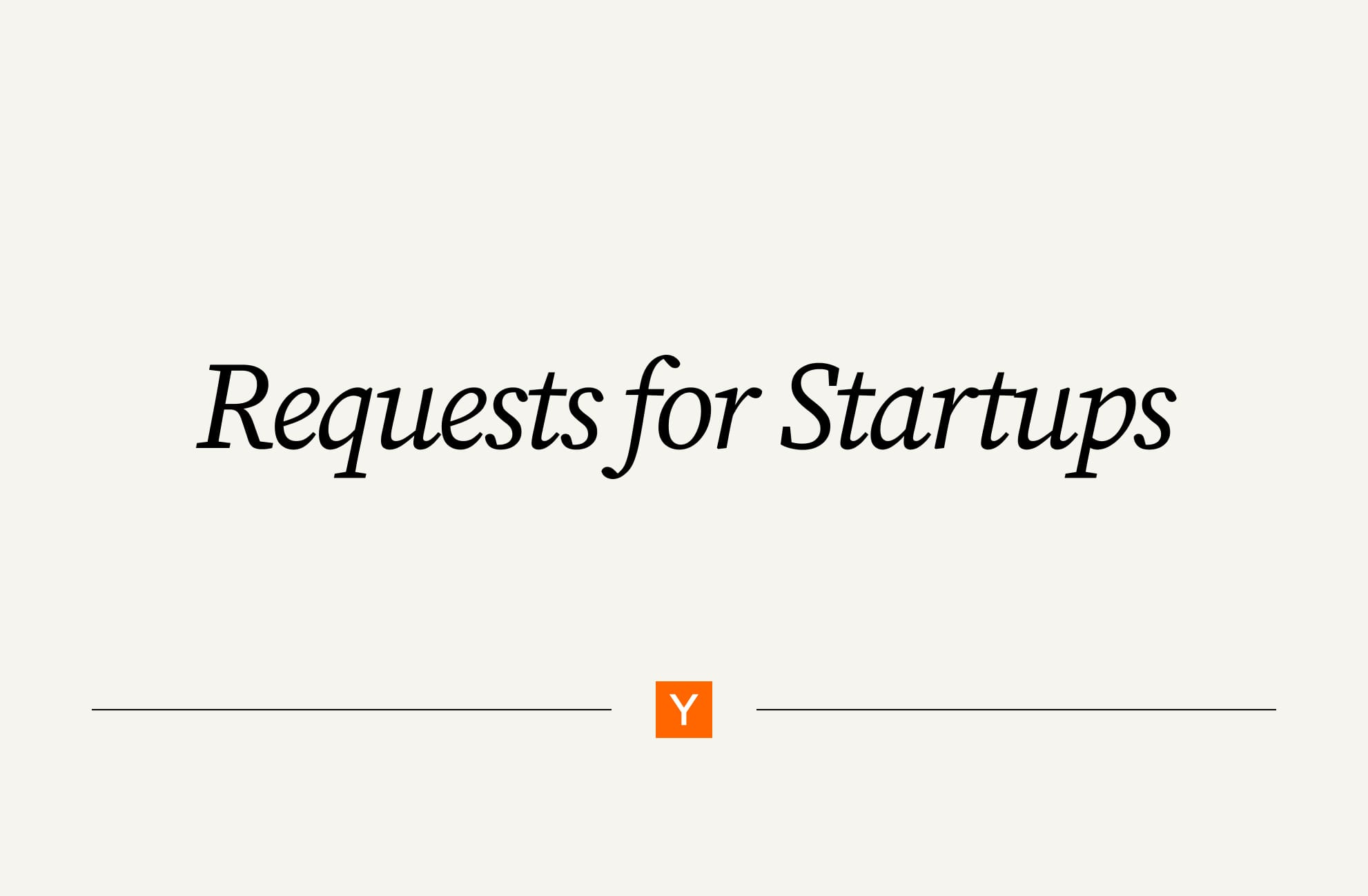 yc request for startups - ilustración conceptual